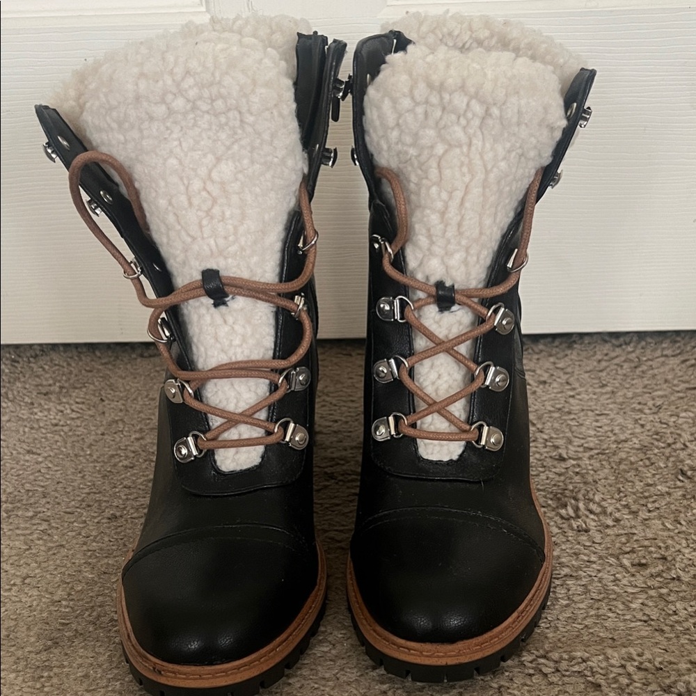 Nine West Black and Brown Winter Boots